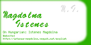 magdolna istenes business card